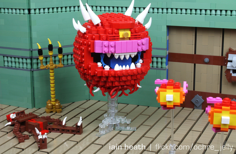 Illustration for article titled Doom looks perfectly pixelated in Lego form